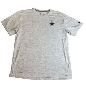 Nike Dallas Cowboys NFL Dri-FIT T-Shirt – Size Large – Gray Short Sleeve